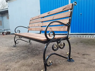 Скамейка из металла со спинкой на кладбище купить в Минске