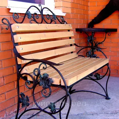 Скамейки садовые из дерева и металла купить в магазине GardenDecor