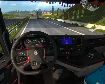 Скачать Euro Truck Simulator 2 \"обновленный салон для SCANIA R/S 2016\" -  Геймплей