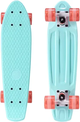 Yocaher Complete Mini Cruiser Skateboard Longboard - Rockstar Kitty Cat -  Purple Pepper (GCMC137)