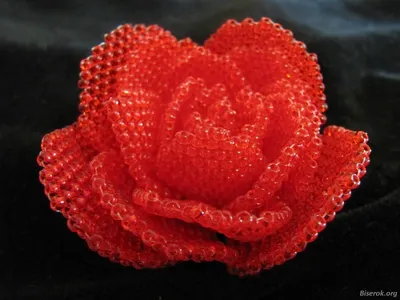Схема розы из бисера фото фотографии
