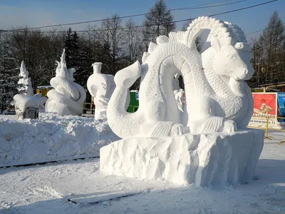 Фото снежных скульптур - неповторимые произведения искусства