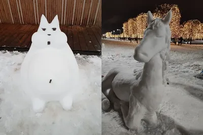 Фантастические снежные скульптуры на вашем экране