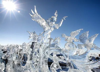 Подарите себе снежный пейзаж: бесплатные фотографии снежных скульптур