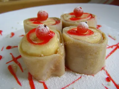 Сладкие суши роллы с бананами рецепт с фото пошагово - 1000.menu
