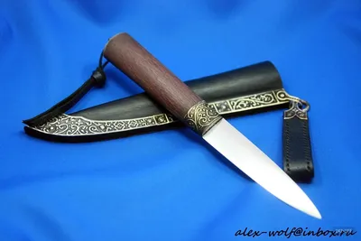 Нож из кованой нержавеющей стали 95х18 - купить нож самурая - русские ножи  для охоты с наборными из бересты ручками