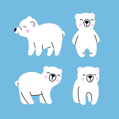 Иллюзионные фото смешных белых медведей