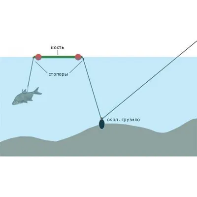 Для сома :: Готовые монтажи и оснастки :: Готовая снасть для ловли на квок  без удилища (урез)