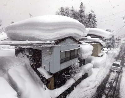 Вечернее очарование: фото снега в Японии