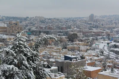 Снег в израиле фотографии