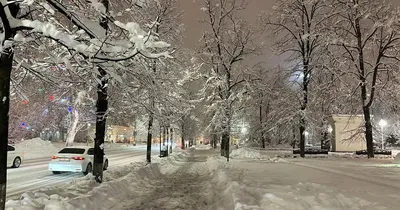 Великолепный снегопад в Краснодаре