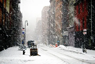 Снег в Нью-Йорке | Пикабу
