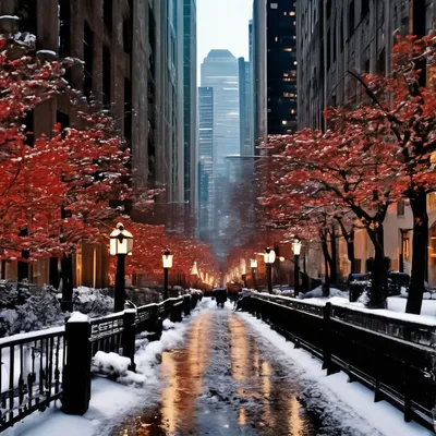 Meteofor.ua - Новогоднее настроение: снег в Нью-Йорке.... | Facebook