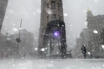 Снег в нью йорке фотографии