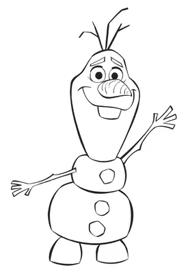 Раскраска снеговик олаф. Раскраска снеговик Олаф. Скачать раскраски  бесплатно.