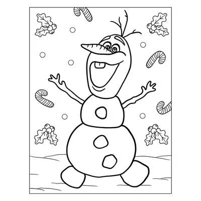 Раскраска Снеговик Олаф | Раскраски Холодное сердце 2 (Frozen 2 coloring  pages). Раскраска Холодное сердце 2