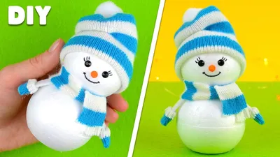 Как сделать снеговика своими руками | DIY Новогодние поделки - YouTube