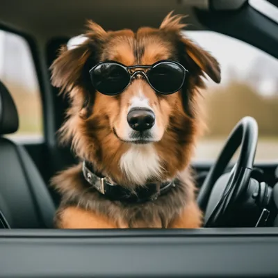Портрет смешной собаки за рулем автомобиля Стоковое Фото - изображение  насчитывающей юмористическо, камера: 151057370