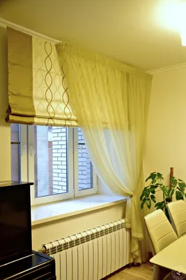 Римская штора и тюль вместе в интерьере (43 фото) - красивые картинки и HD  фото