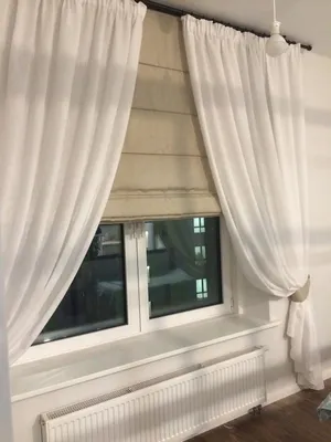 Двойные римские шторы «день-ночь» – фото в интерьере, сочетания с тюлем