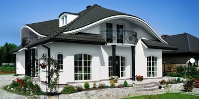 Сочетание цветов крыши и фасада дома - 62 фото