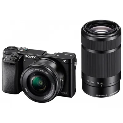 Sony Alpha A6000 Double Kit 16-50mm + 55-210mm черный фотоаппарат купить в  Минске