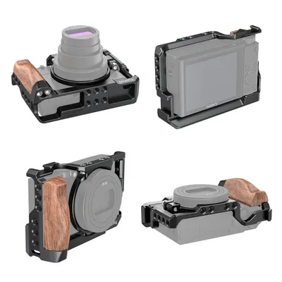 Клетка SmallRig для камеры Sony RX100 VII и RX100 VI с деревянной боковой  ручкой, крепление холодного башмака, микрофон Fr, DIY варианты 2434 |  AliExpress