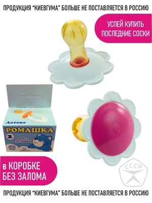 Соска-пустышка Ромашка без кольца 1шт/0+ КиевГума 13503636 купить в  интернет-магазине Wildberries