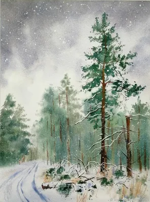 Лес зимой, Шишкин, 1884