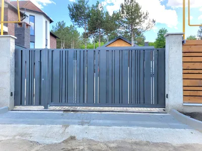 Распашные ворота из алюминиевого сплава, современные ворота для двора,  сада, входные ворота из алюминиевого сплава | AliExpress