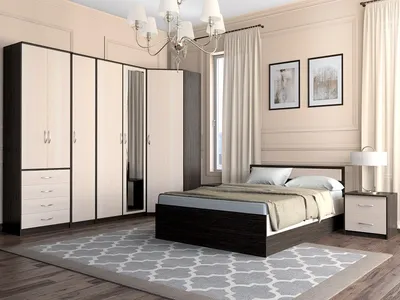 Коен Модульная спальня Uno венге в Алматы | Dia Furniture