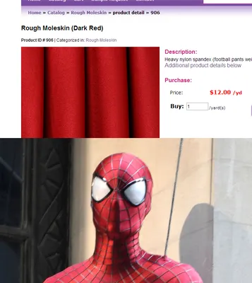 Amazing Spider-Man 2 Moleskin Spandex material | RPF Costume and Prop Maker  Community