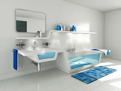 Стеклянная ванна: непрактичная роскошь или сантехника высокого класса? |  Сантрек Эксперт | Дзен
