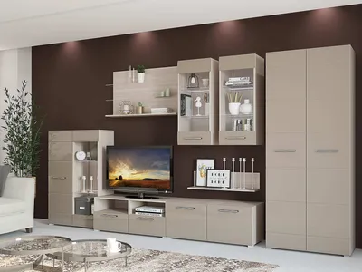 Стенка Нэнси-1 Капучино - купить в Москве по цене 22 230 руб. в  интернет-магазине MebSalon.ru