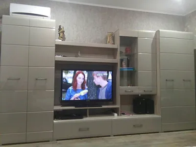 Стенка центр Нэнси New ЛДСП Белый глянец/Сонома - купить в Нижневартовске  на Вартовск-Мебель.Ру