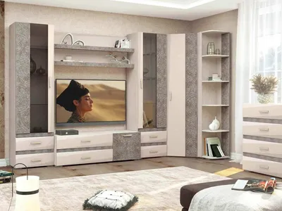 Современная мебель в гостиную под телевизор