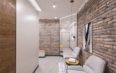 Дизайн интерьера однокомнатной квартиры в стиле Лофт - 42 кв. м. - STUDECO