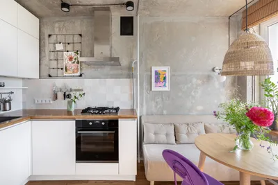 Брутальный лофт в маленькой квартире с низкими потолками | ivd.ru