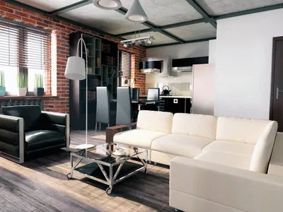 Интерьеры в стиле лофт в маленькой квартире выглядят просторными: секреты  дизайна на фото однокомнатных и студий, какой нужен потолок и как увеличить  пространство