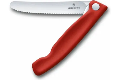 Столовый нож Victorinox лезвие 11 см, серрейторная заточка, красный  6.7831.FB - выгодная цена, отзывы, характеристики, фото - купить в Москве и  РФ