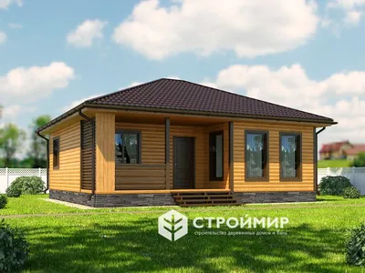 Дом из бруса 6х8 с террасой 8х3 - Строительство домов из бруса в Иркутске