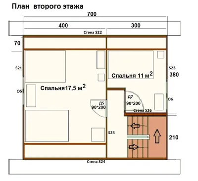 Проект сруба дома из оцилиндрованного бревна с мансардой «Верея». Цена,  чертежи, строительство, фото, отзывы