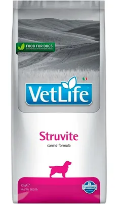 FARMINA VET LIFE CANIN STRUVITE для взрослых собак при мочекаменной болезни  струвиты (2 + 2 кг) - купить с доставкой по выгодным ценам в  интернет-магазине OZON (892494206)