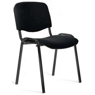 Стул UA_EChair Rio(ИЗО) хром к/з черный V-4/PV-1
