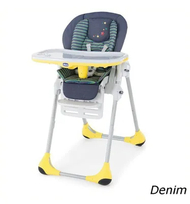 Детский стульчик для кормления Chicco Polly 2 в 1 Denim 79065.09.
