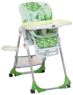 Купить стульчик для кормления Chicco Polly 2 в 1 Water Lily зеленый, цены  на Мегамаркет | Артикул: 100013265127