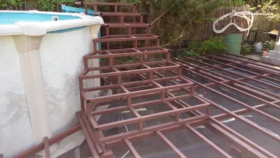 Лестница и терраса ДПК на металлическом каркасе - проекты Латитудо