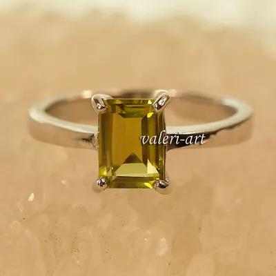 Кольцо с узорами камень Султанит – Silver Monarh
