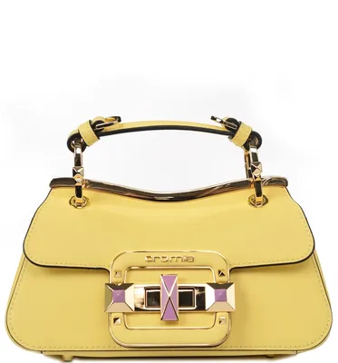 Желтая женская сумка с ручкой на пряжках Cromia B34019-CR1404551. сумки  хромия новая коллекция 2019-2020 фото