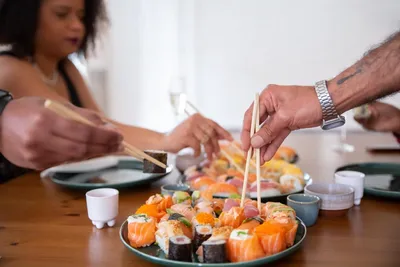 Spicy Salmon Cauliflower Rice Sushi Roll (Whole30) - The Wooden Skillet